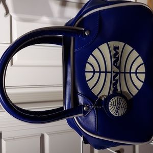 Pan Am blue and white hand bag.
